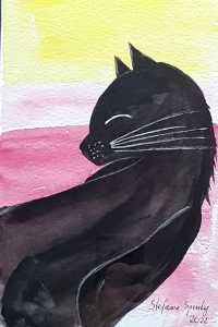 schwarze Katze